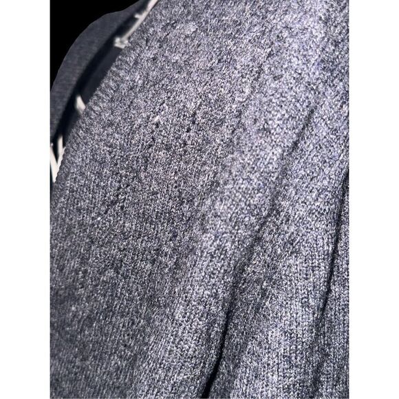 Vintage 70s Jaeger Grey Lambswool, Cashmere, and camel hair Cardigan Sweater Siz - Picture 6 of 10